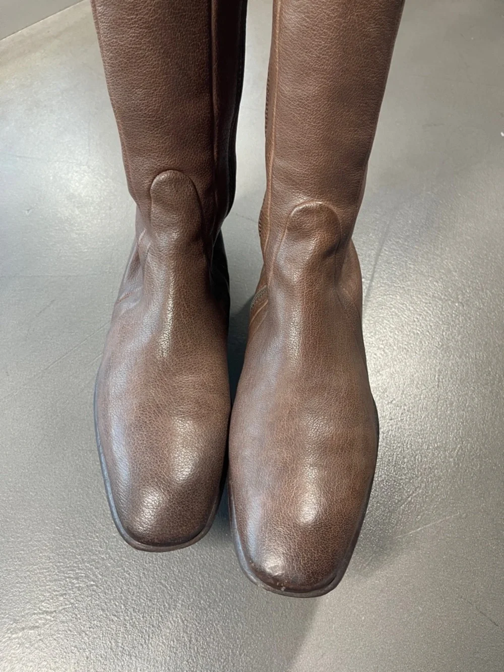 Valentino Garavani Mens Tall Brown Leather Boots Size 41.5